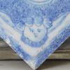 Liverpool Delft tile painted in blue with angel head corners, circa 1760