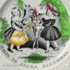 Pearlware pottery child's alphabet plate 'THIS IS JACKS BIRTHDAY', circa 1840