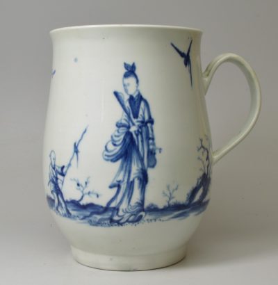 Large Worcester porcelain baluster mug, circa 1760