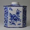 French tin glaze tea canister with an armorial, circa 1850