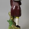 Staffordshire pearlware pottery figure 'Lost Sheep Found', circa 1820