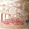 Pearlware pottery railway mug 'EXPRESS', circa 1860