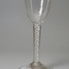 English lead glass opaque twist wine glass, circa 1770