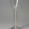 English lead glass opaque twist wine glass, circa 1770