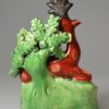 Staffordshire pearlware pottery bocage stag, circa 1820