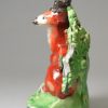 Staffordshire pearlware pottery bocage stag, circa 1820