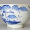 Pearlware pottery teabowl painted in underglaze blue, circa 1790