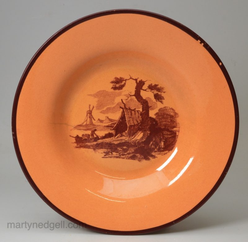 Don pottery chalcedony plate, circa 1820