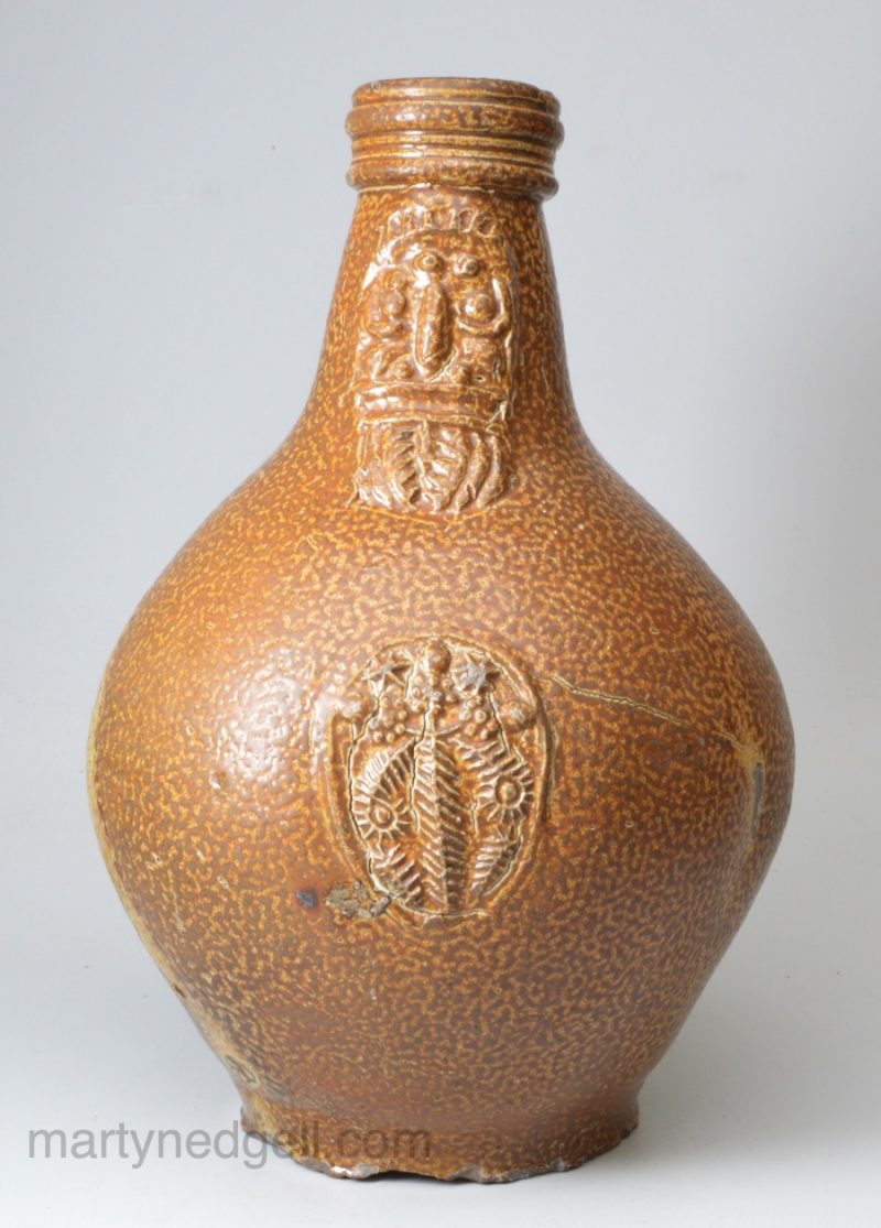 German saltglaze stoneware bellarmine, circa 1640