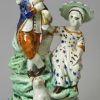 Prattware pottery figural group, circa 1790