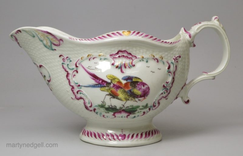 Large Worcester porcelain sauce boat, circa 1770