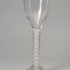 English wine glass with an opaque twist stem, circa 1770