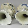 Pair of pearlware pottery figural spill vases, circa 1790