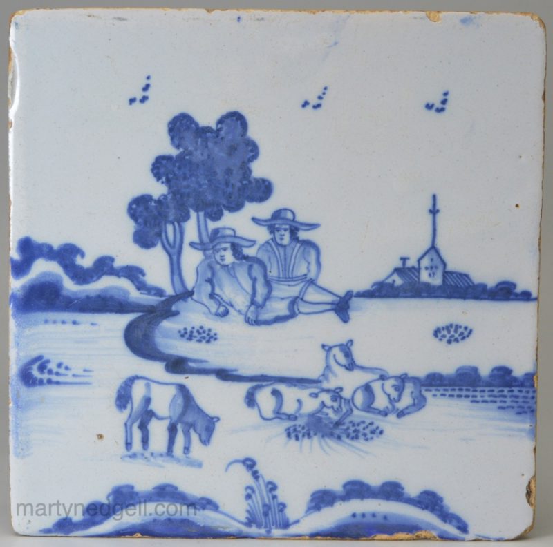 Liverpool delft tile, circa 1760