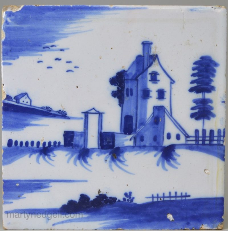 Liverpool delft tile, circa 1750