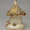 Staffordshire porcelain cottage pastille burner, circa 1840