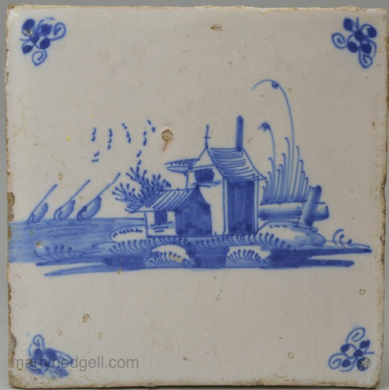 Dutch Delft tile, circa 1750