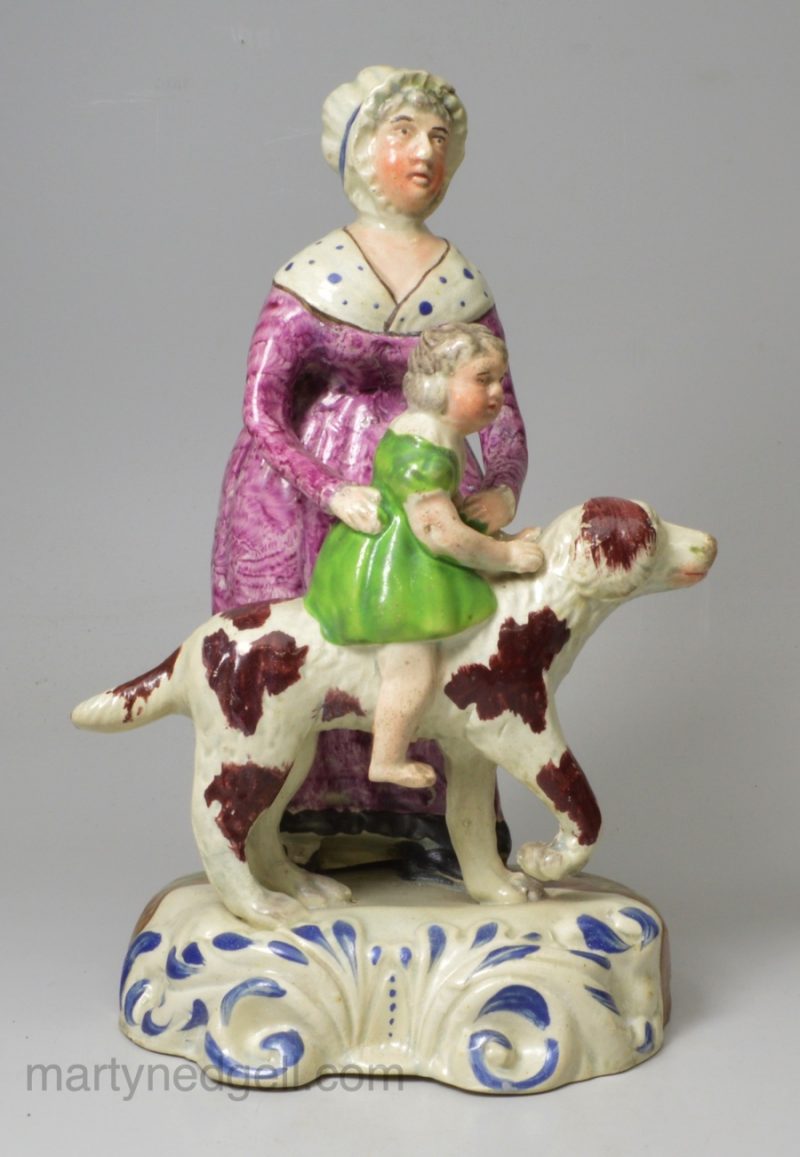 Staffordshire pearlware pottery figure, circa 1820