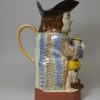 Prattware pottery Toby jug, circa 1820