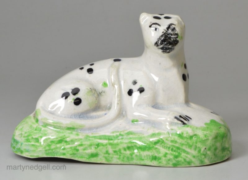 Pearlware pottery leopard, circa 1800