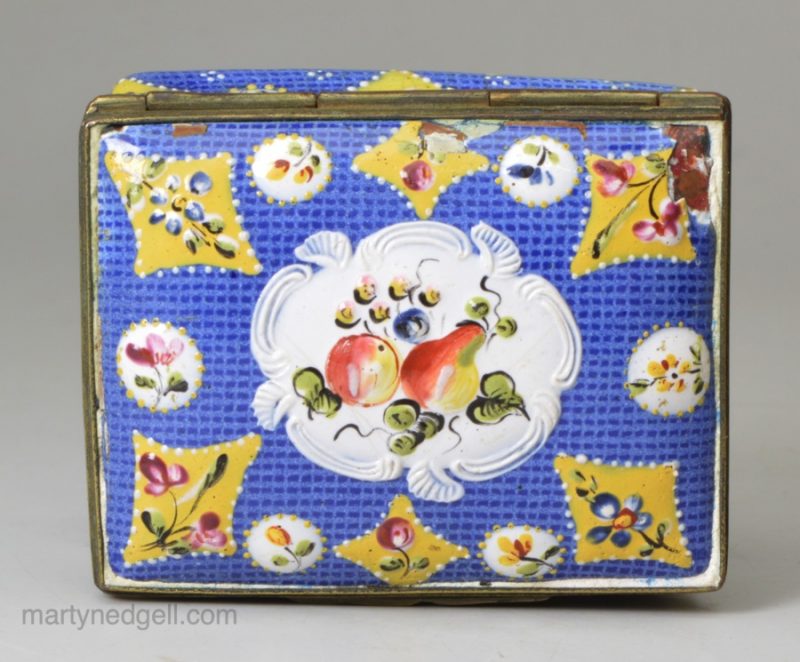 Bilston enamel snuff box, circa 1780