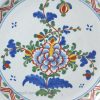 London delft polychrome plate, circa 1780