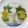 Pearlware pottery child's commemorative plate 'THE GRAND FRONT OF CLAREMONT HOUSE', circa 1817, Stevenson Pottery