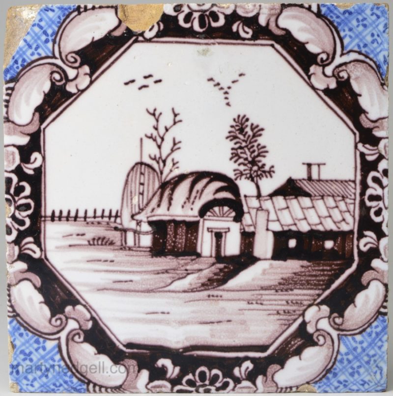 Liverpool delft tile, circa 1760