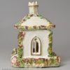 Staffordshire porcelain cottage pastille burner, circa 1840