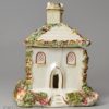 Staffordshire porcelain cottage pastille burner, circa 1840