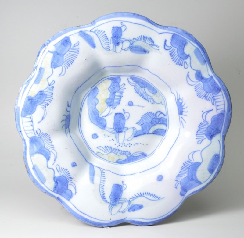 London delft buckle dish, circa 1690