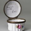 Bilston enamel patch box, circa 1780