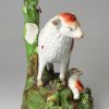 Staffordshire pearlware pottery sheep group decorated with the owner's initials 'AC', circa 1820