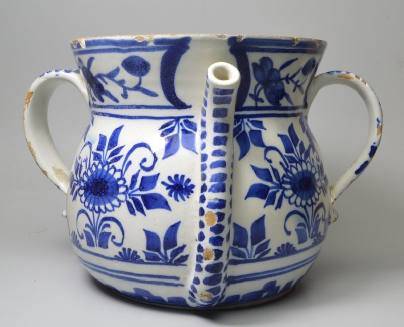 London delft posset pot, circa 1690