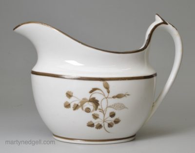 English porcelain cream boat, circa 1810