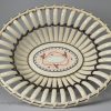 Creamware pottery basket and stand, circa 1820