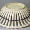 Creamware pottery basket and stand, circa 1820