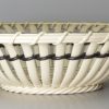 Creamware pottery basket and stand, circa 1820