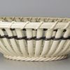 Creamware pottery basket and stand, circa 1820