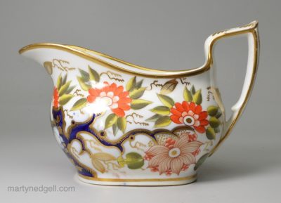 New Hall porcelain creamer, circa 1820, pattern # 1153