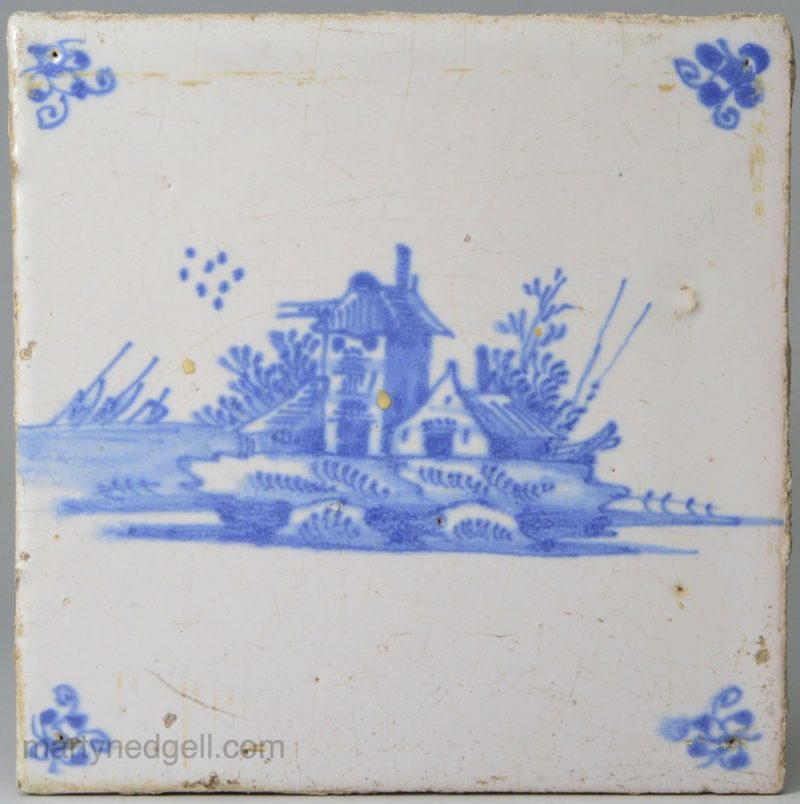 Dutch Delft tile, circa 1750