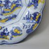 Large Dutch Delft buckle dish, circa 1690