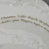 English porcelain dish printed with anti-slavery theme, circa 1830