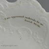 English porcelain dish printed with anti-slavery theme, circa 1830