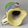 Staffordshire pearlware pottery jug moulded as Paul Pry, circa 1820