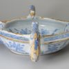 Liverpool delft two fox handled sauce boat, circa 1750