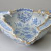 Liverpool delft two fox handled sauce boat, circa 1750