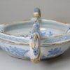 Liverpool delft two fox handled sauce boat, circa 1750