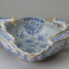 Liverpool delft two fox handled sauce boat, circa 1750