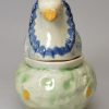 Pearlware pottery dove tureen decorated with colours under the glaze, circa 1800